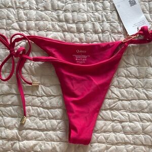Quince Dark Pink Tie Bikini Bottom